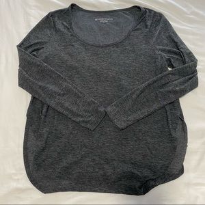 Beyond Yoga Cut & Run Long Sleeve Spacedye Top - Sz M - Dark Grey
